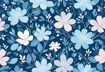delicate blossom pattern seamless floral 
