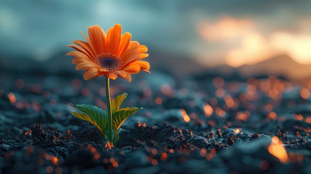 A Flower of Hope in the Ashes