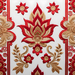 Lao style pattern with the flower style