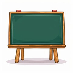 A green chalkboard with no writing on it