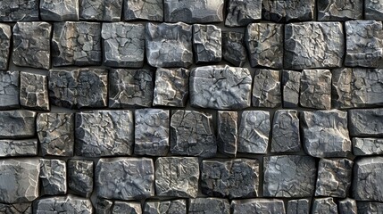 Obraz premium Background of stone wall built from blocks
