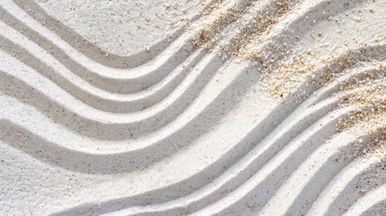 Abstract textured cross hatch pattern in Japanese Zen garden s white sand