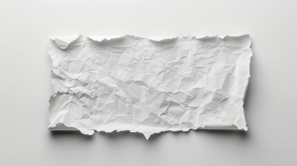 Obraz premium Minimalist Elegance: White Torn Paper with Subtle Shadows on Clean Background, Generative Ai