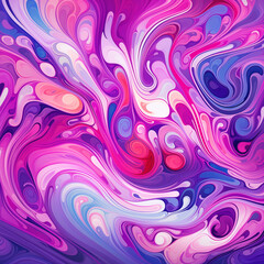Intertwining streams of neon magenta and vivid pink in a breathtaking, dynamic liquid color composition.
Abstract neon liquid wavy background. Liquid art, marbling texture
