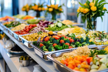 Obraz premium Buffet food catering food party at restaurant