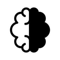 Brain Icon Vector Symbol Design Illustration