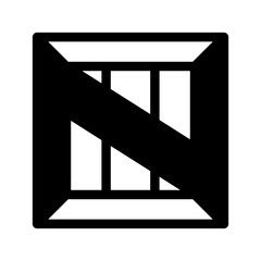 Wooden Box Icon Vector Symbol Design Illustration