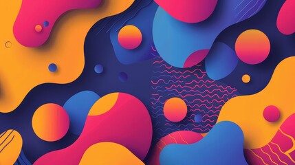 Business card, flat design, front view, professional networking theme, animation, vivid