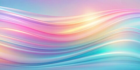 Fototapeta premium Soft gradient pastel background with abstract wavy patterns in glassmorphism style , pastel, background, abstract, wavy