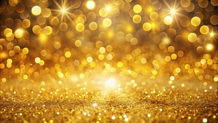 Golden sparkling background filled with bright yellow and gold lights, with bokeh effect , Gold, Sparkling, Background, Bright