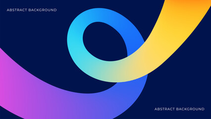 Wavy shape with Colorful gradient. Vector illustration.