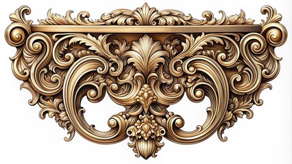 Ornate  of a baroque font with intricate details and elaborate designs, baroque, font, ornate,, design, decorative