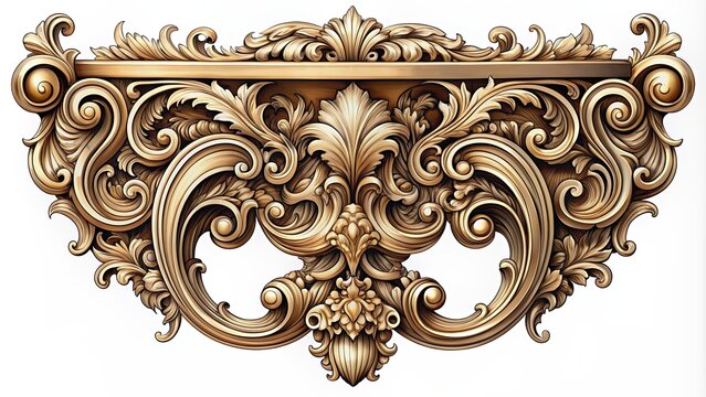 Ornate  of a baroque font with intricate details and elaborate designs, baroque, font, ornate,, design, decorative