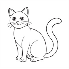 Obraz premium cat coloring pages