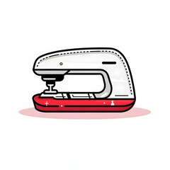 Modern line art stapler design with a minimalist and sleek look, ideal for office supplies marketing, stationery branding, and business promotions. Copy space available.