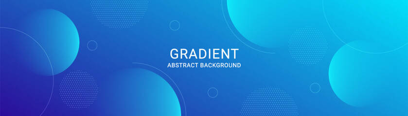 Abstract background with geometric element. template banner with blue gradient color. Vector Illustration