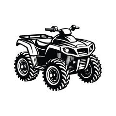 atv silhouette hand drawn illustration