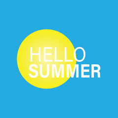Hello summer background 