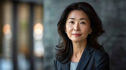 Confident businesswoman in formal attire, elegant pose, indoor office setting, perfect for corporate campaigns, leadership, and professional profiles.