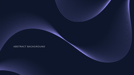 Abstract glowing wave lines on dark background. Gradient color wave lines element.