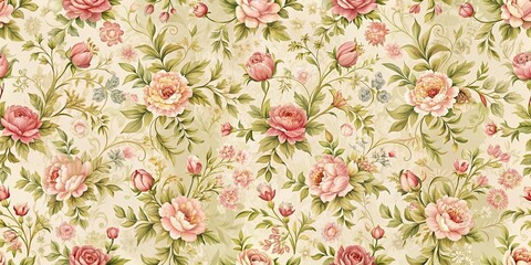 Delicate and intricate seamless floral pattern perfect for fabric or wallpaper design, floral, seamless, pattern