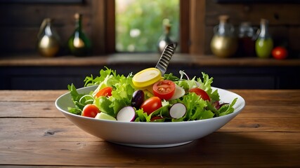 fresh salad on a plate