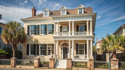 Obraz premium Custom house in Charleston's historic district