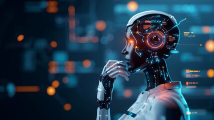 Futuristic Office with AI-Driven Process Automation for Efficient Operations and Cost Savings