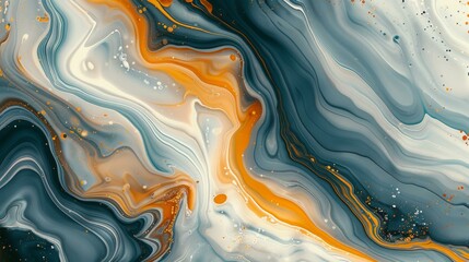 Obraz premium Azure and Amber: An Ocean's Embrace