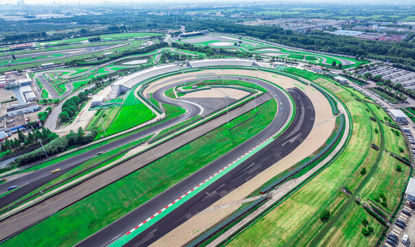 Large international racing track background