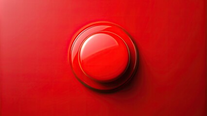 Red button on a stunning red background, red, button, background, display, view, vivid, vibrant, colorful, shiny, glossy