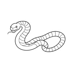 Snake line art vector