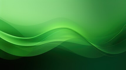Abstract Green Waves Background