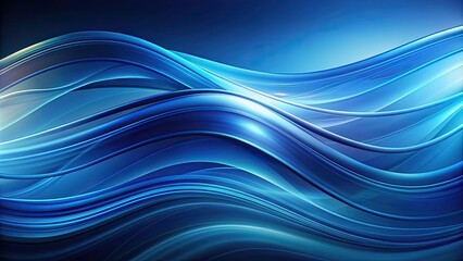 Fototapeta premium Blue abstract wave background with flowing curves and texture, blue, abstract, wave, background, design, pattern, art, texture, flowing