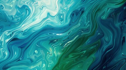 Azure Currents: An Abstract Seascape