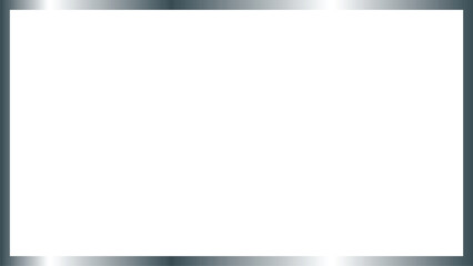 Silver Frame for 16:9 Ratio Size Transparent Frame Vector