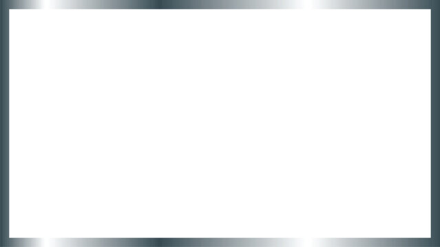 Silver Frame for 16:9 Ratio Size Transparent Frame Vector