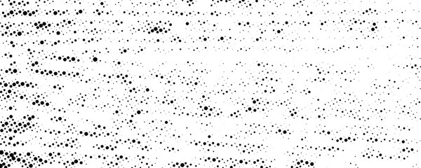 Halftone grungy wood texture. Grunge grit bark background. Black dotted wooden wallpaper. Retro comic pixelated backdrop. Dirty grain spots, stains, dots textured overlay. Vector