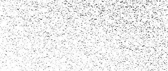 Gritty grunge gradient texture. Subtle grain overlay background. Distressed noise surface with dust, sand, particles, specks, speckles. Black and white rough dirty granule backdrop. Vector