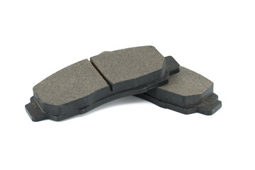 New auto brake pads isolated on white background