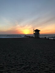 sunset on the beach
