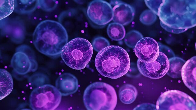 A highresolution image of apical meristem cells in the process of differentiating into specialized tissue.