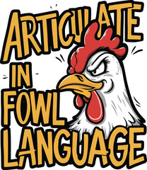 Cock Articulate Language Illustration