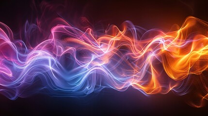 Fototapeta premium Abstract Fire and Ice Waves