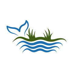 Seaweed icon logo design