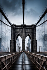 Fototapeta premium brooklyn bridge, new york city, new york, usa