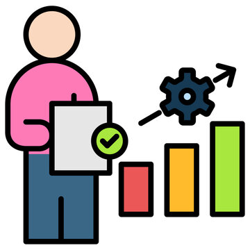 person holding paper with checkmark, graph clip art preview