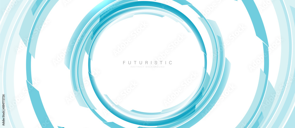 Poster abstract blue circle pattern futuristic digital high-technology pattern background. vector illustrat