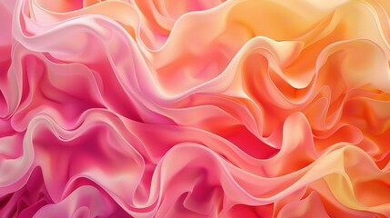 Fototapeta premium Waves of Enchantment: A Sunset Dream in Pink and Orange