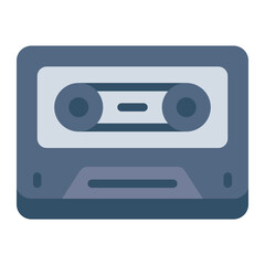 Cassette tape icon representing vintage audio recording media.